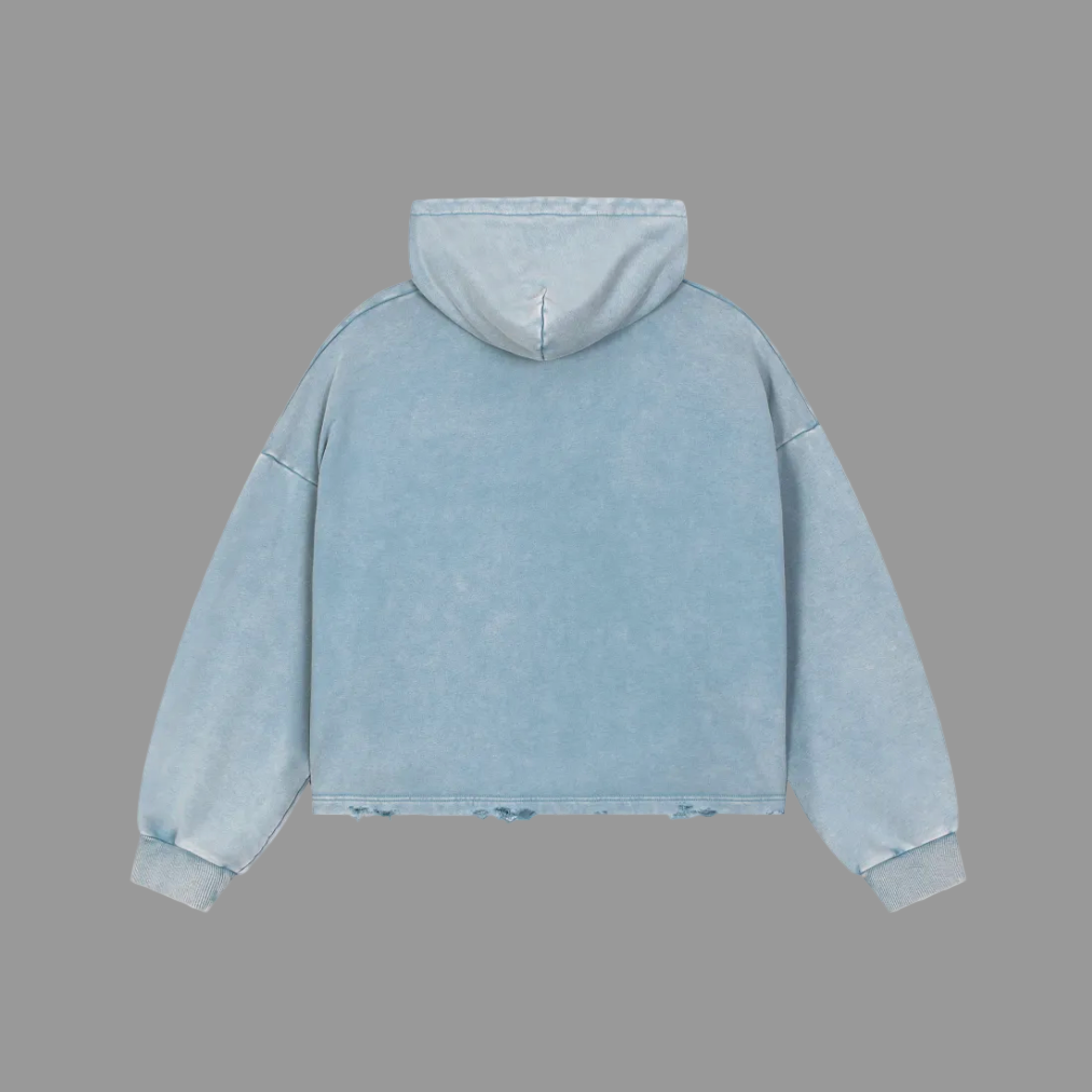 Distressed Boxy Hoodie
