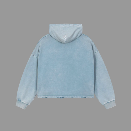 Distressed Boxy Hoodie